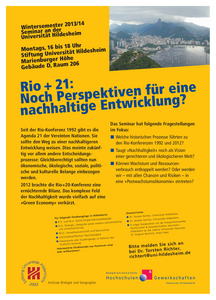 Rio + 21: Noch Perspektiven für eine nachhaltige Entwicklung?-1